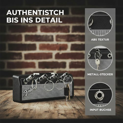 Fender – Authentisch bis ins Detail mit Holz-Hintergrund